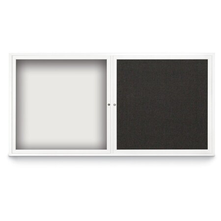 United Visual Products Corkboard, Cobalt Accent/Bronze, 60"x36" UV432HPLUS-BRONZE-COBACC